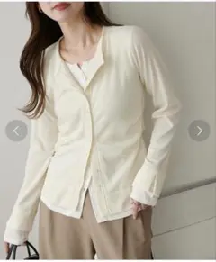 DISCOAT レイヤード多釦プルオーバー