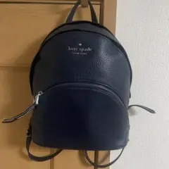 美品 ケイトスペード レザー ネイビー リュック