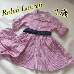 Ralph Lauren ストライプ ワンピース 12M 半袖 長袖