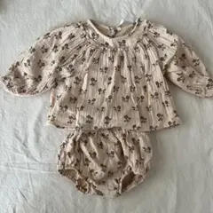 QUINCY MAE クインシーメイ　花柄ブラウス　ブルマセットのサムネイル