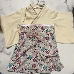 花柄セレモニードレス 袴ロンパース　女の子　80