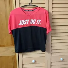 Nike DRI-FIT ナイキラン半袖Tシャツ M ピンク/ブラック　S