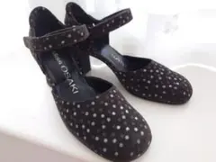OSAKI スエード グレーパンプス