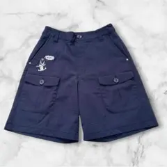 ミエコウエサコ　M-U ゴルフハーフパンツ ネイビー 涼しい M キュロットのサムネイル