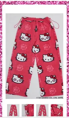 RE. 仲里依紗 HELLO KITTY 総柄パンツ ピンク FREE 仲里依紗 RE. アールイードット ハローキティ総柄パンツ ピンク - メルカリ