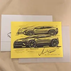 ランボルギーニ Lamborghini ウルス デザインスケッチ ポスターのサムネイル