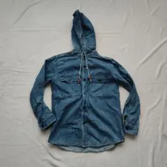 orslow denim デニムフーデッドデニムシャツ　Sのサムネイル