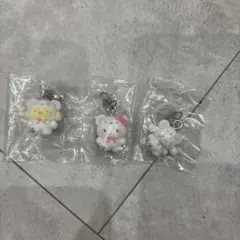 3個セット サンリオ ふわふわスノー めじるしアクセサリー ガチャ ガチャガチャ