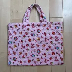 キルト　トートバック　手提げバック　レッスンバック　通園バック