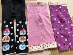 レギンス 長ズボン ボトムス タイツ パンツ3点 アンパンマン 80 90