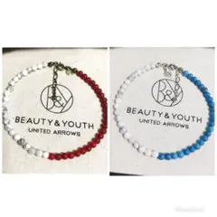 セット‼️ペアで‼️ツートン丸玉天然石20㎝調節可能コイン付き200円‼️