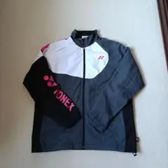 【新品】YONEX ジャケット グレー/ホワイト/ピンク