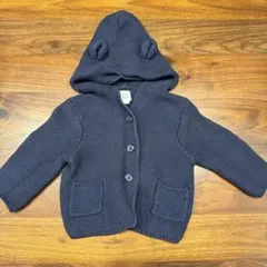 ベビーカーディガン　GAPベビー　ギャップ　ネイビー　60cm