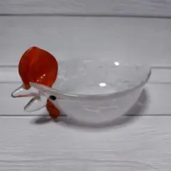 ガラス工芸品　ニワトリ　鶏　小物入れのサムネイル