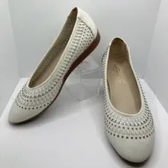 ✨あしながおじさん✨メッシュ フラット シューズ 22.5 cm アイボリーのサムネイル