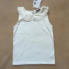 Megan Sand レース付き襟 ノースリーブ