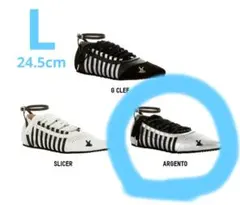 YELLO レースアップスニーカーパンプス フラットシューズ シルバー 24.5