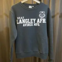 値下げ可 AVIREX LANGLEY AFB スウェット ブラック