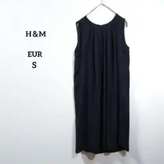 H＆M　ワンピース　ひざ丈ワンピース　シアー感　黒　シンプルレディース　かわいい
