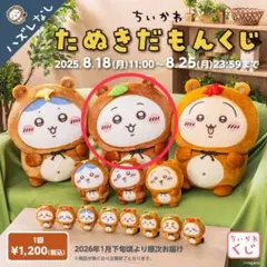 【A賞】【新品・未使用】ちいかわ たぬきだもん 大 ビッグサイズ