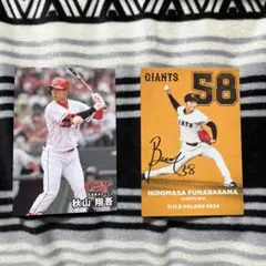 Calbeeプロ野球チップス 野球カード 秋山翔吾、船迫大雅