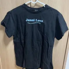 Jenni Love メッセージ Tシャツ 黒