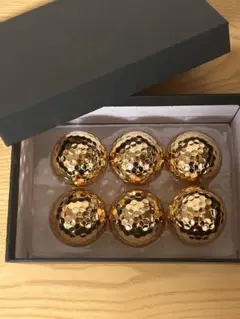 ゴールドゴルフボールセット 6個入り