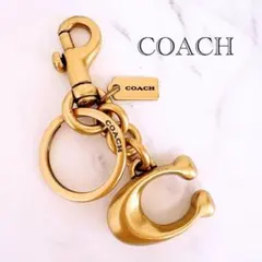 極美品♡﻿ COACH コーチ バッグチャーム キーホルダー シグネチャー