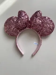 ミニー　スパンコールカチューシャ ピンク
