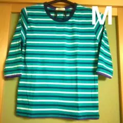 ブラウニー Tシャツ・BROWNY 7分袖ボーダーTシャツ(Mサイズ)のサムネイル