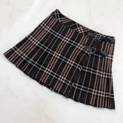 美品 バーバリー ブルーレーベル ワンピース フレアスカート プリーツ 黒 秋冬 2025年最新】BURBERRY BLUE LABEL レディース ミニスカートの人気