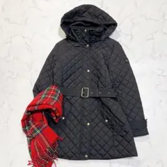 美品✨ローレンラルフローレン キルティングコート2WAY ベルト付 ロゴ金具