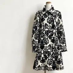 極美品★デシグアル Desigual Aラインジャガードロングコート サイズ42