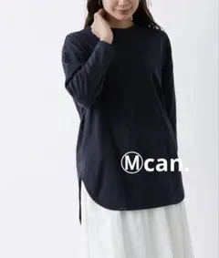 【試着のみ】コットンロングスリーブTシャツ　カットソー