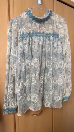 オシャレウォーカー somari 配色レース切替ブラウスのサムネイル