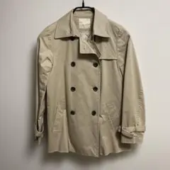メルローズベージュ ダブルブレスト ショートトレンチコート