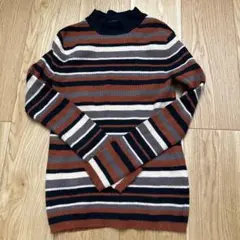 ストライプタートルネックセーター サイズ36