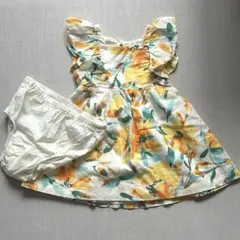 美品　baby GAP 花柄ワンピースとブルマセット　18-24M 90サイズ