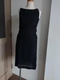 ハロッズ Harrods セットアップ ワンピース ブラック ラメ入り