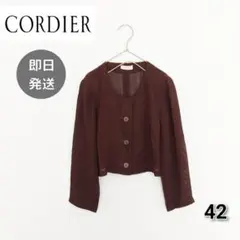 CORDIER 42 コルディア レディース シアージャケット 夏 茶色　古着のサムネイル