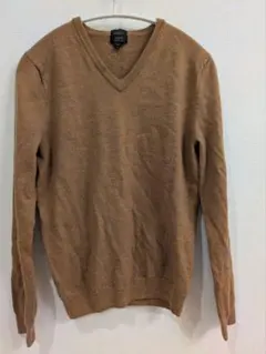 J.CREW メリノウール100% Vネックニット セーター M 茶