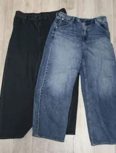UNIQLO　ユニクロ　バギーカーブジーンズ　２本セット