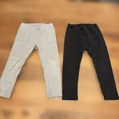 ユニクロ　100cm スパッツ・レギンス グレー ブラック