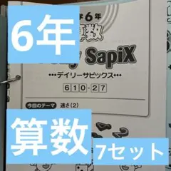 サピックス 6年後半　算数デイリーサピックス　書き込みなし サピックス 6年 算数 後期 21〜37 デイリーサピックス 書き込みなし