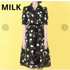 希少 MILK ミルク ハニーレモンドレス　シャツワンピース 2020 ブラックのサムネイル