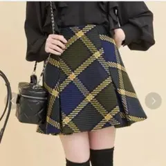 titty&coジャガードチェックミニスカート