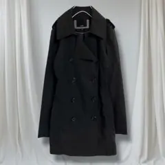 LE SOUK ルスーク トレンチコート 黒 36 S ベルト付 きれいめ
