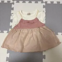 petit main フリル付きワンピース　80