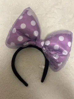 ディズニー ミニーリボンカチューシャ紫