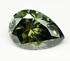 モアサナイト グリーン 1CT ペアーカット ルース